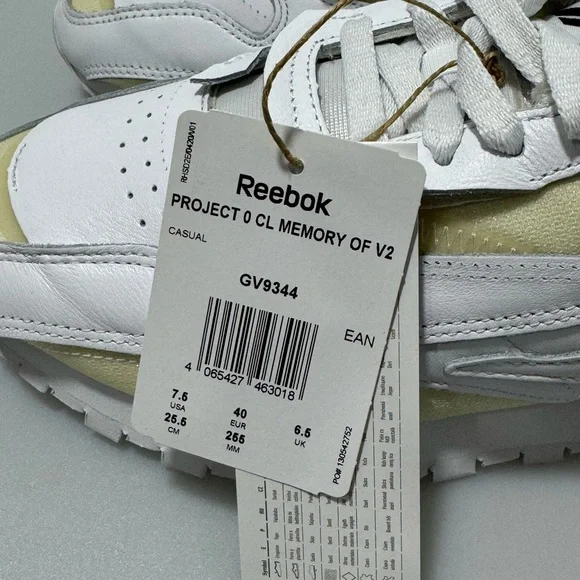 Maison Margiela X Reebok Classics Edition Memory Of Sneakers White Men’s 7.5